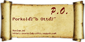 Porkoláb Ottó névjegykártya